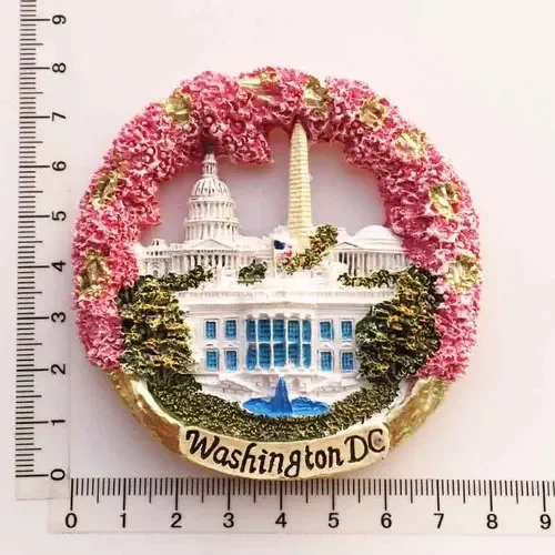 Magnete Frigorifero 3D Washington DC – Souvenir Artigianale In Resina, Regalo Per Collezionisti, Decorazione Casa Cucina