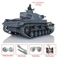 1/16 Scale Toys HENG LONG 7.0 Upgraded Panzer III L RTR RC Tank 3848 W/ 360° Turret RC Panzer for Boys TH17343-SMT4 2