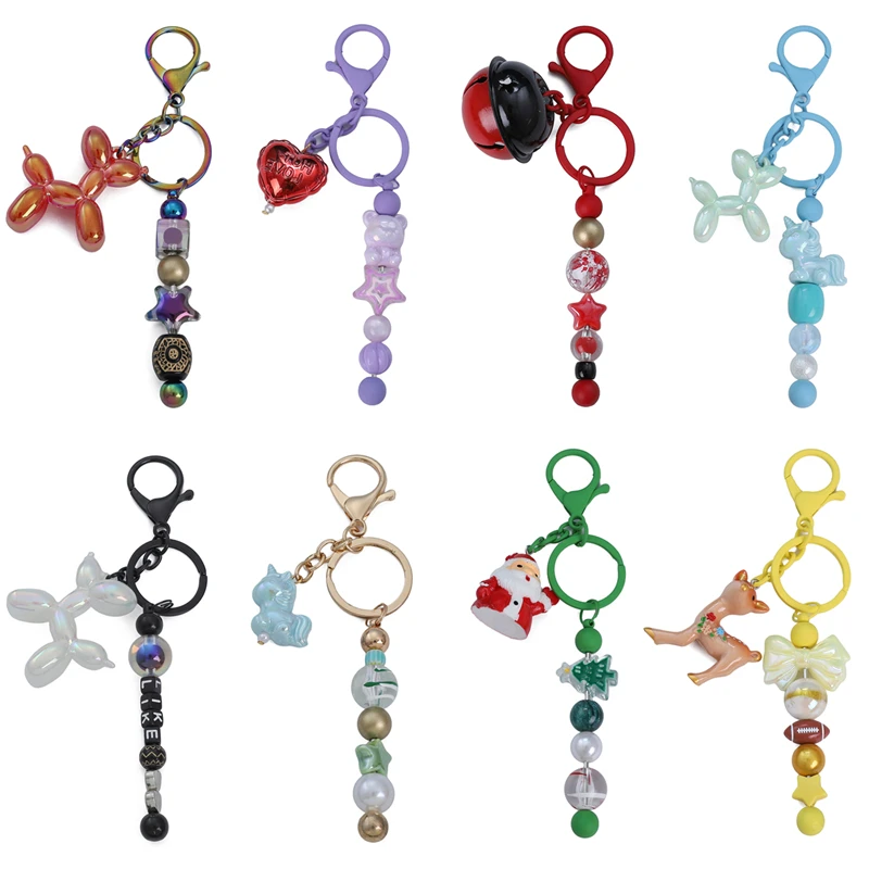 1set Wholesale Metal Keyring Bead Lobster Claw Clasp KeyChain DIY