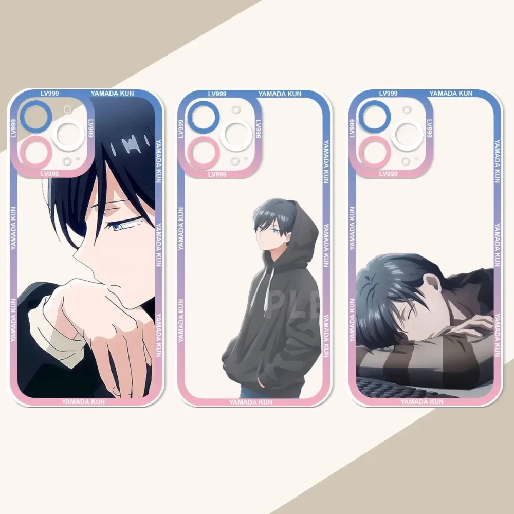 Чехол для телефона с аниме «My Love Story», Yamada Kun Lv999 для IPhone 12 11 13 14 15 Pro Max XR XS Max X SE2020 7 8 Plus, чехол