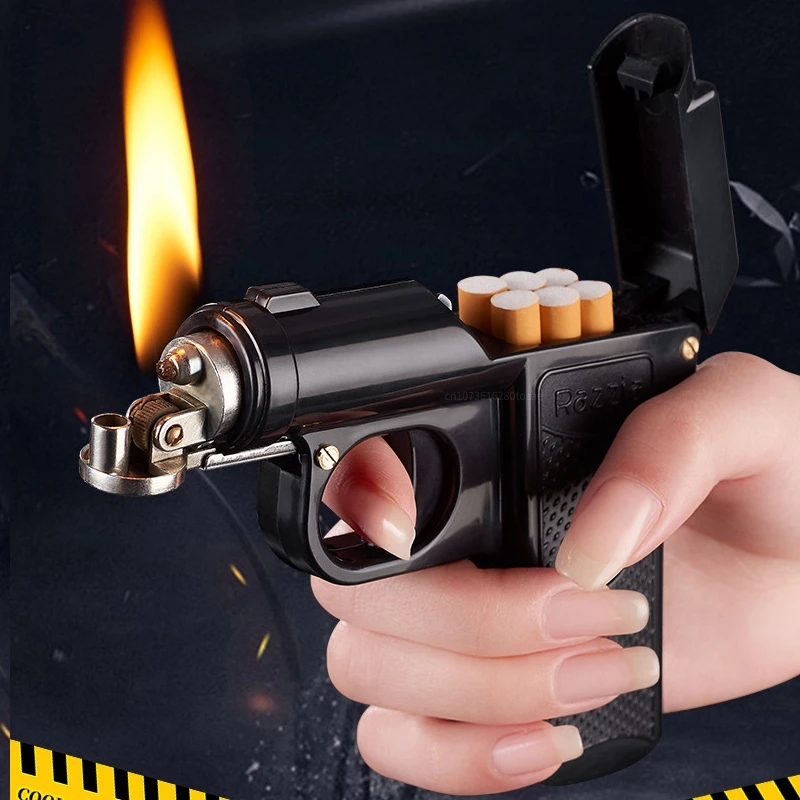 CreativeCigaretteCaseLighterPortableGrindingWheelKerosene