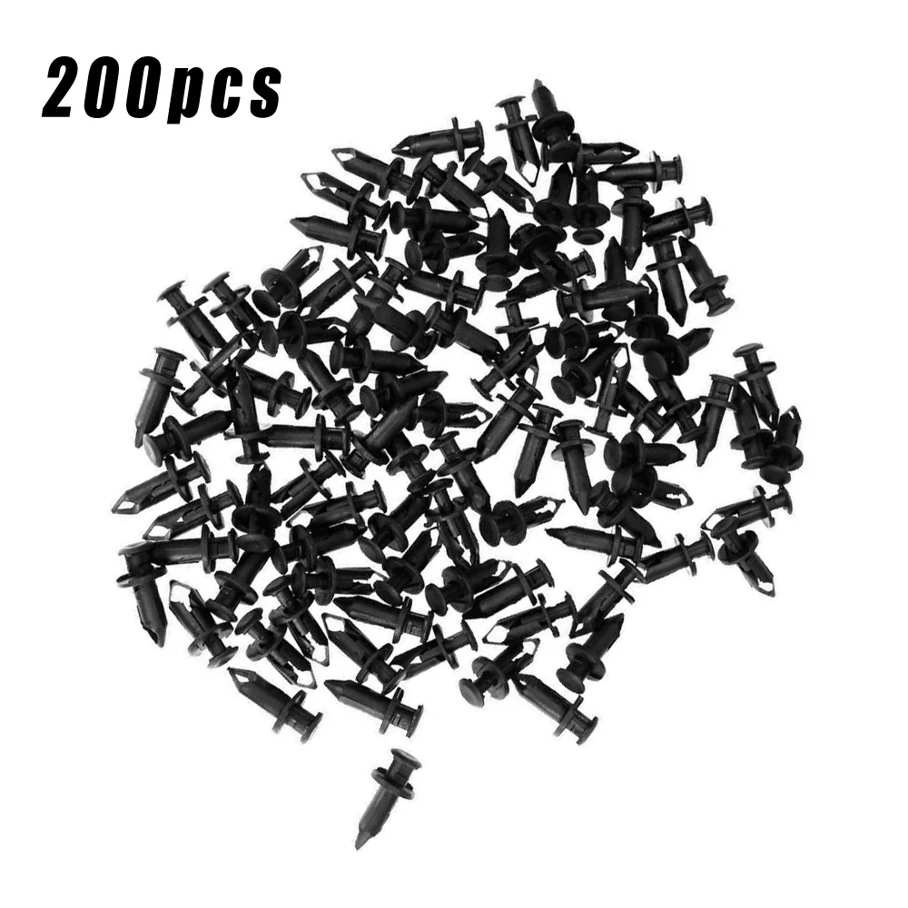 20mm Fender Clip Body Rivet ATV Parts Nylon Black 200Pcs Fit For Polaris Rangers Rzr 7661855 Auto Clips