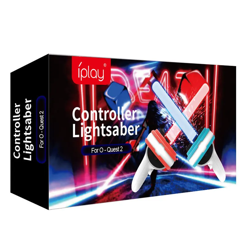 Iplay Gamepad Light Stick Accessories for Oculus Quest2 VR Handle Lightsaber (Stick) Set Applicable Game for Rhythm Lightsaber