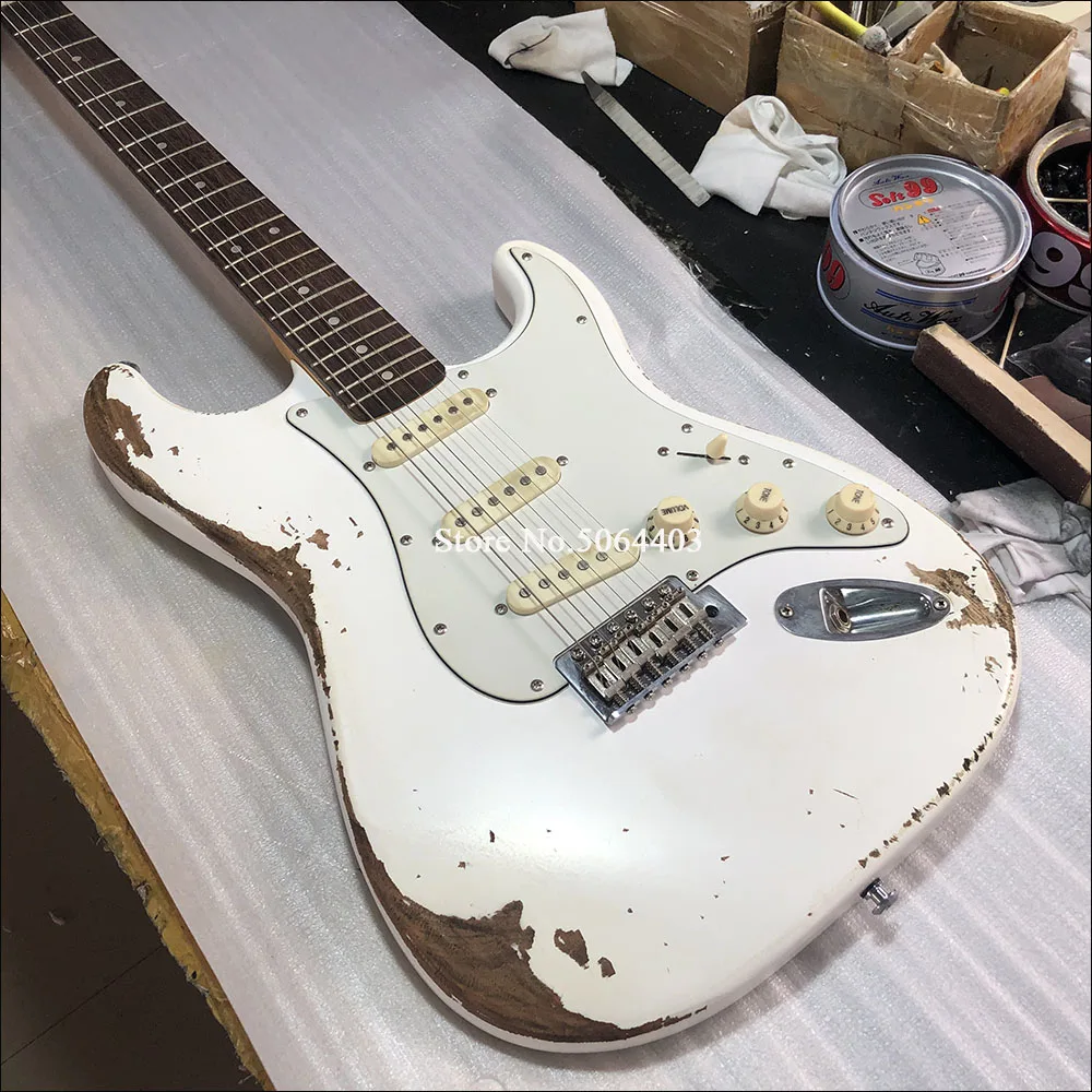 HeavyRelicSTElectricGuitarbasswoodBodyMapleNeckAgedHardware