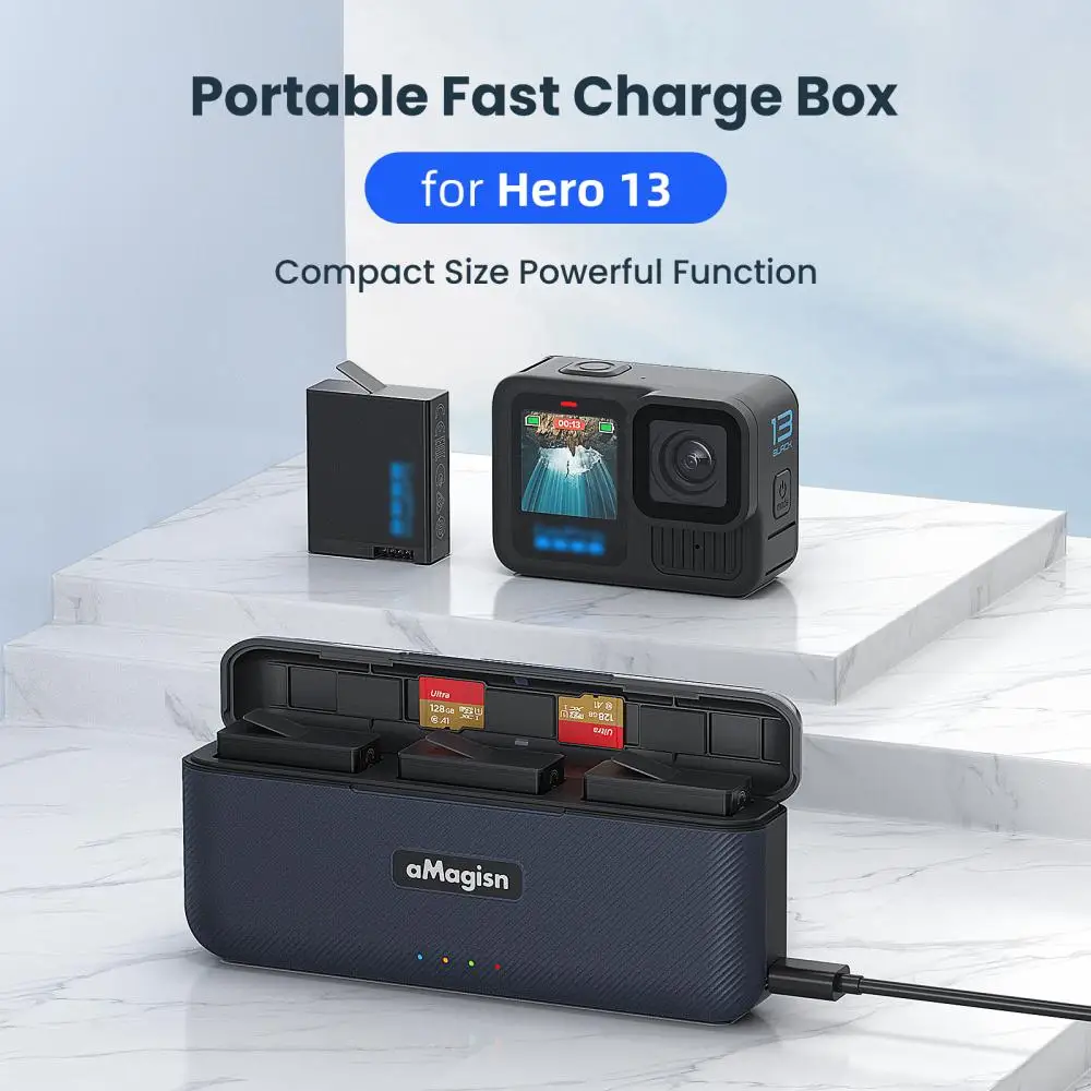 Description Picture 3 of itemQuick Charge Portable Charging Box For GoPro Hero 13 Fast Charger Charging Case For GoPro Hero 13 Battery Camera Accessories