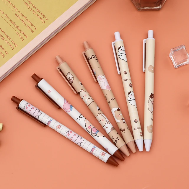 6pcs/lot 0.5mm Kawaii Cartoon Rabbit Gel Ink Pens School Office Writing  Supplies Stationery