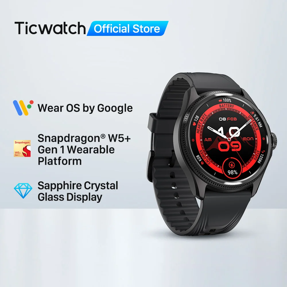 TicWatch Pro 5 Enduro Wear OS Smartwatch for Men 90Hrs