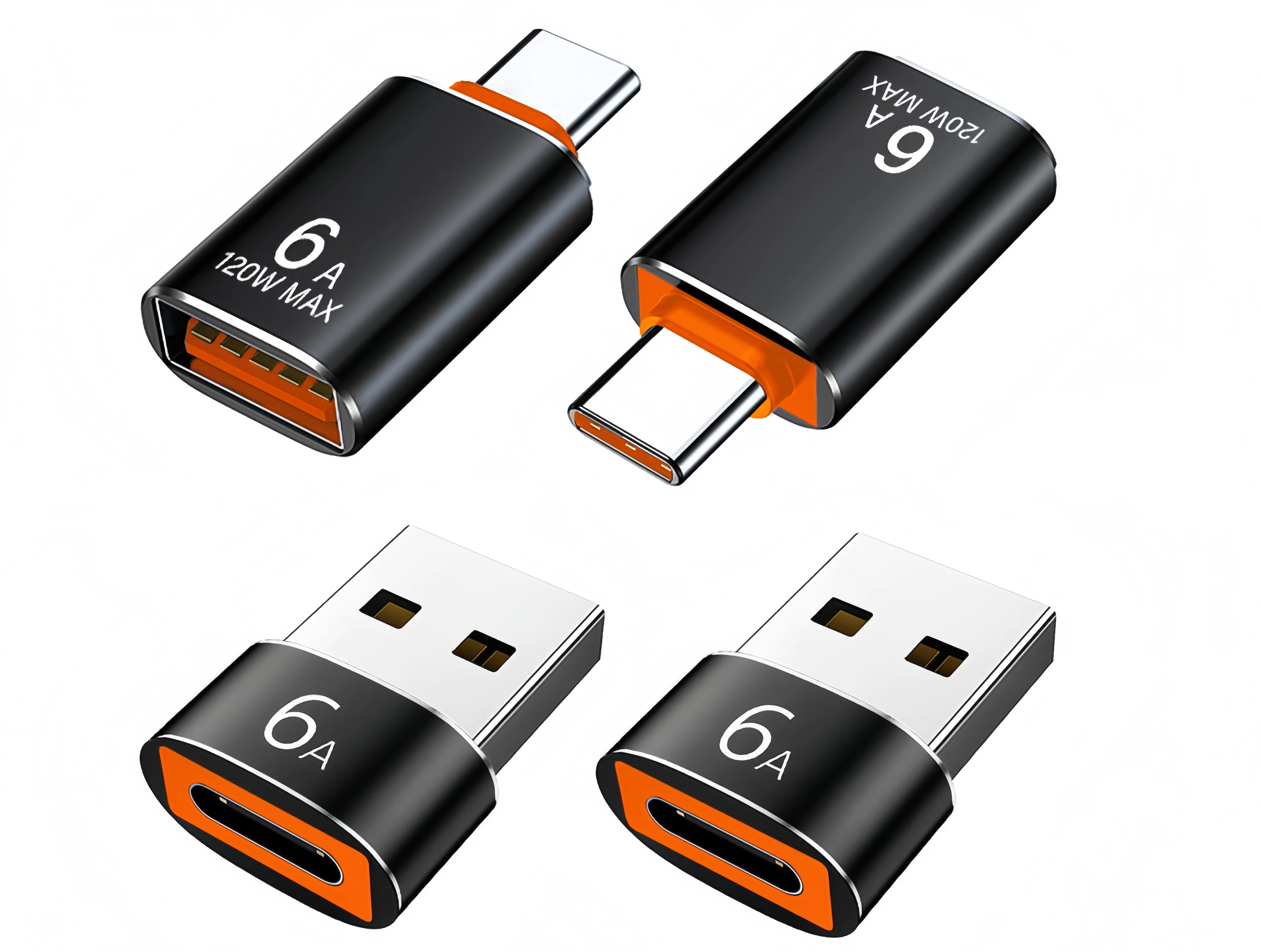 محول USB إلى USB C، 4 قطع، محول OTG من USB A 3.0 أنثى إلى USB C ذكر، محول من النوع C أنثى إلى USB ذكر، متوافق