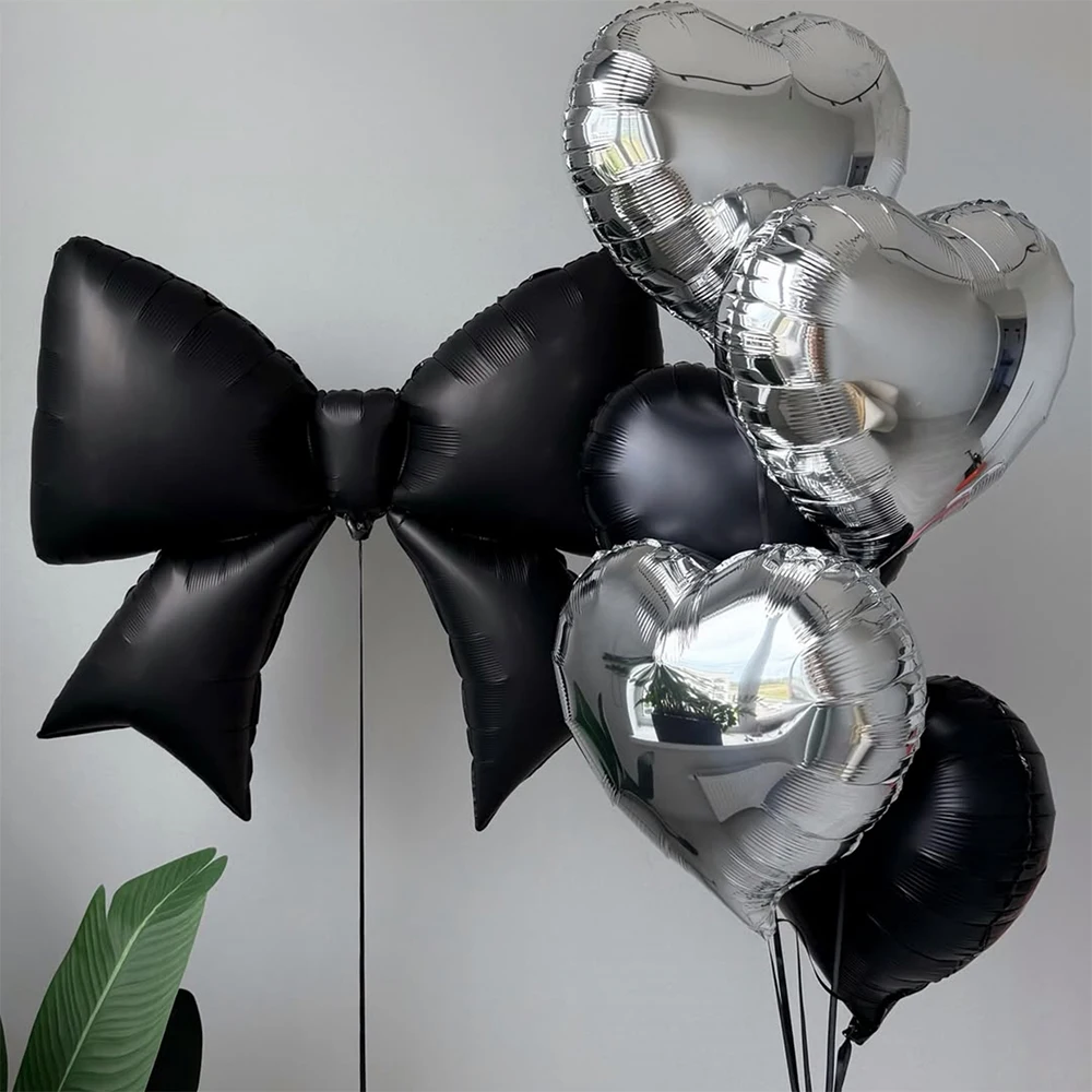 Sparkling Bow-Shaped Aluminum Foil Balloons
