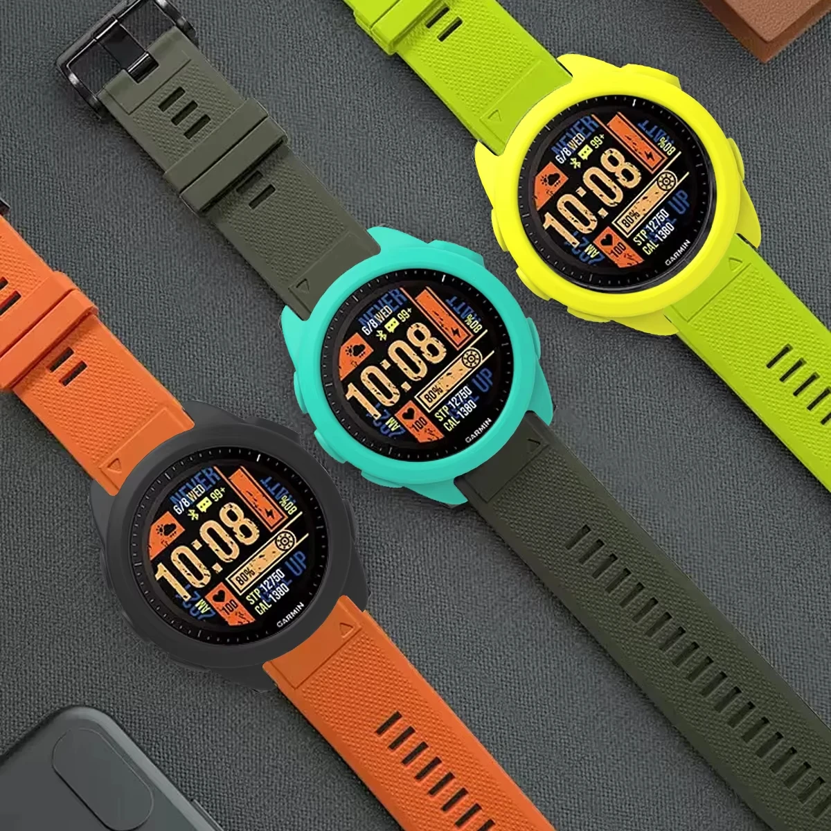 Premium Silicone Protective Case Cover for Smartwatches - Durable Watch Shell with Soft Screen Protector