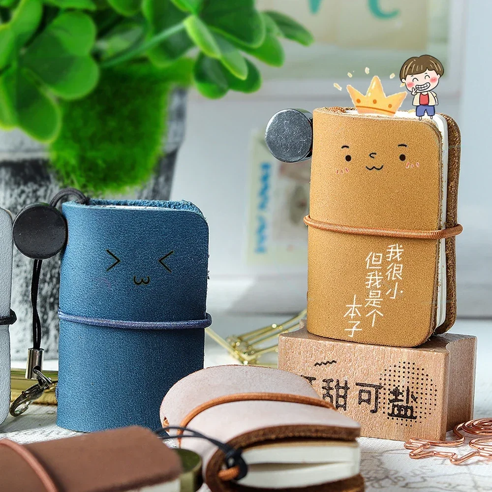 32 Sheets Ultra-small Leather Hand Account Notepad Notebook Mini Replaceable Travel Journal Stationery Kawaii Handbook Planners 2