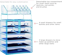 Clear Cosmetic Makeup Organizer - Make Up & Jewelry Storage, Case & Display - Spacious Design 1