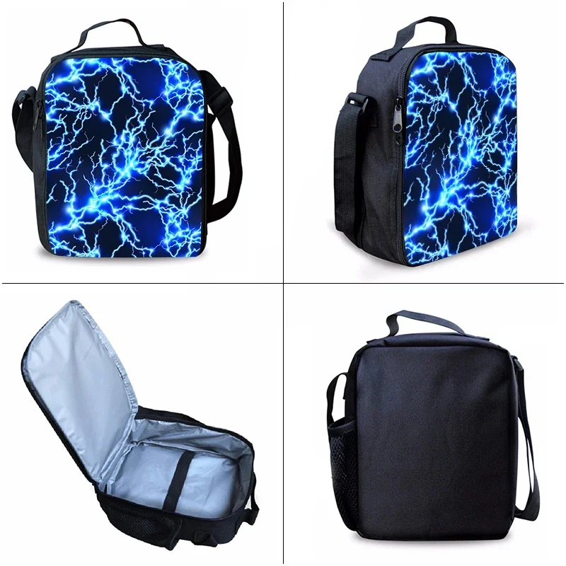 مجموعة حقائب ظهر من ثلاث قطع بتصميم "الرعد والبرق"...