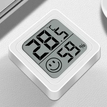 Termômetro digital LCD e higrômetro para sala interna, medidor eletrônico de temperatura e umidade, medidor de sensor, estação meteorológica para casa 1