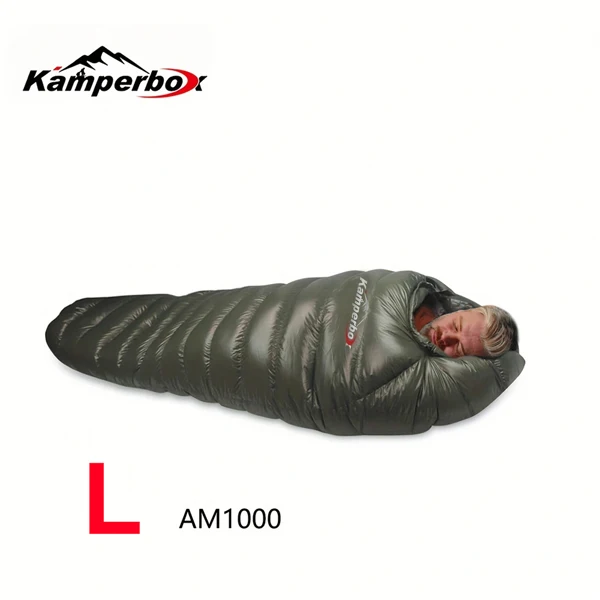 Kamperbox 户外露营羽绒睡袋 冬季保暖睡袋 露营防水睡袋-8