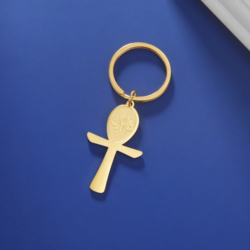Dawapara Altägyptischer Ankh-Kreuz-Schlüsselanhänger, Auge des Horus, Anubis-Schutz, Amulett, Schlüsselanhänger, Edelstahl-Schmuck – Detail 33