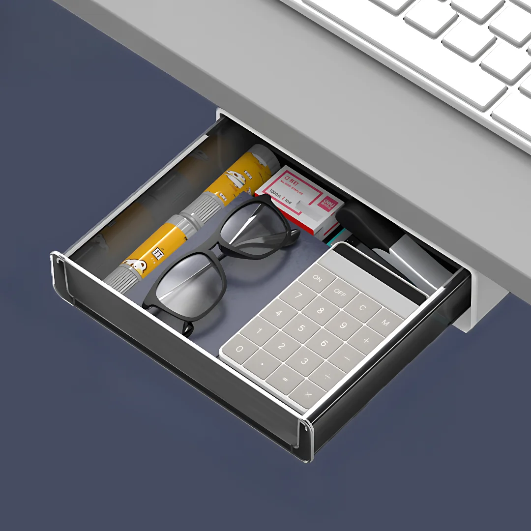 Under Desk Hidden Drawer Organizer Office Organizer Stationery Dormitory Sundry Storage Drawer