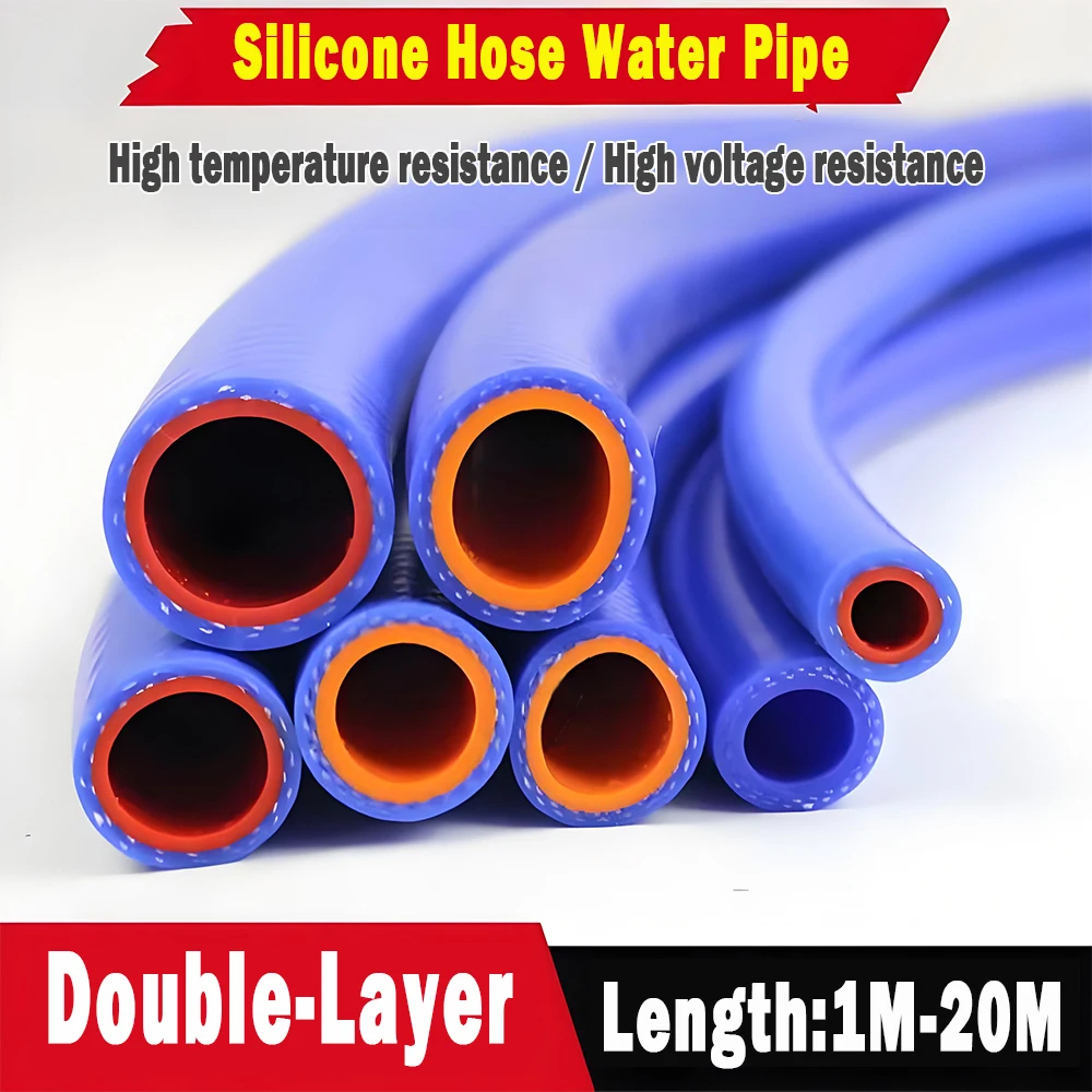 ID 6-25 มม.ท่อซิลิโคนทนความร้อนแรงดันสูงยานยนต์กระบอกสูญญากาศ Double-Layer WARM Air น้ําท่อสายยาง 1