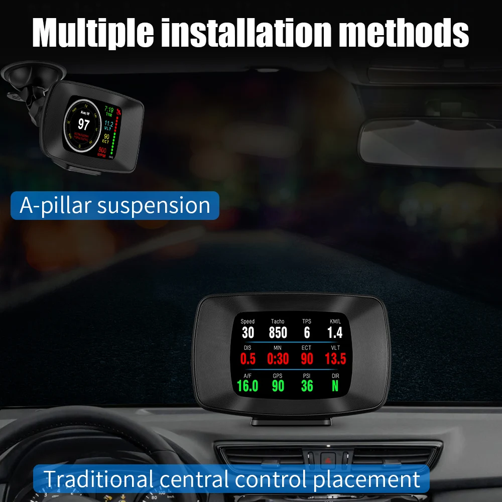 GPS HUD ڵ   ÷  ڵ 극ũ ͺ ׽ ð ӵ 跮 º ǻ Y03 HUD ӵ, P13 OBD2