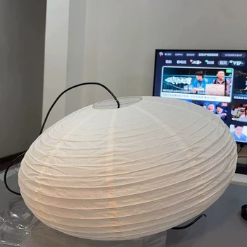 Lampadario a Lanterna di Carta per Soggiorno, Hotel, Studio, Decorazione Ecologica, Stile Nordico Semplice