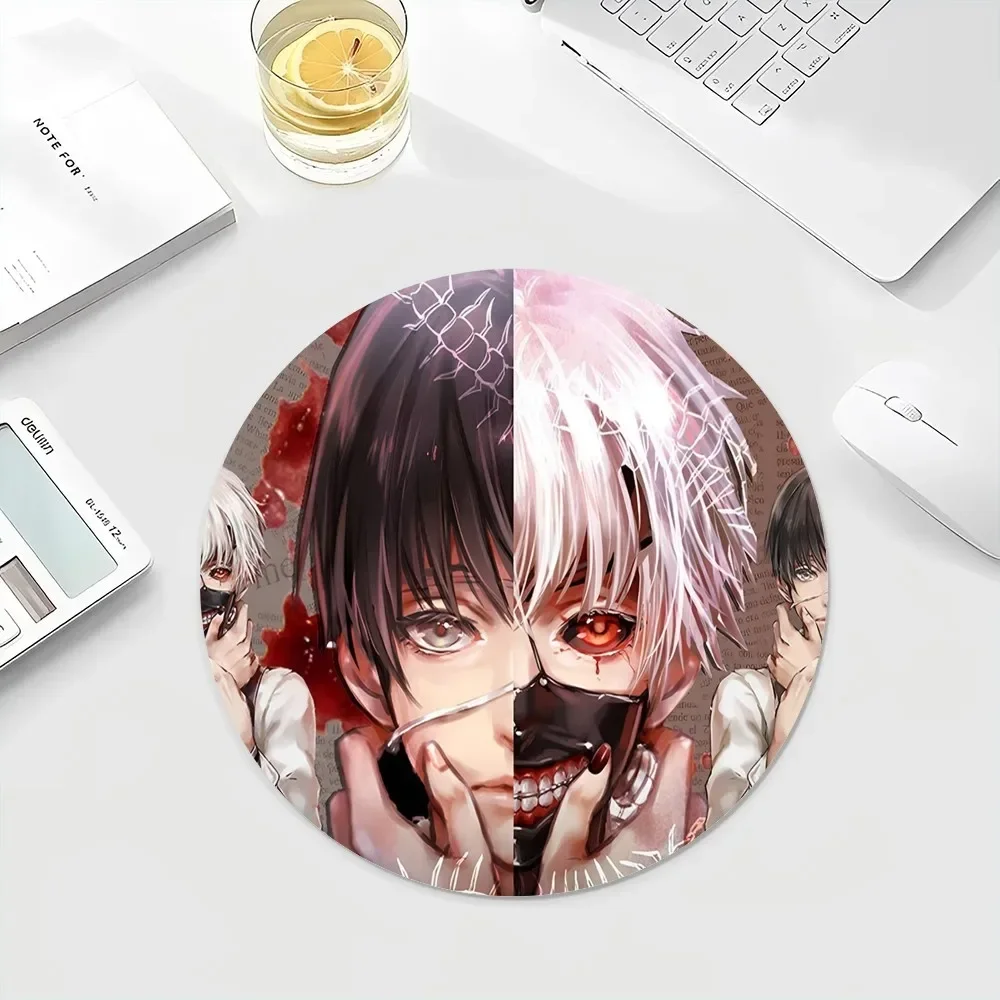 Tokyo GhoulAnti-Slip Round Office Student Gaming Thickened Writing Pad Non-slip Cushion Mouse Pad for PC Mouse Carpet 5