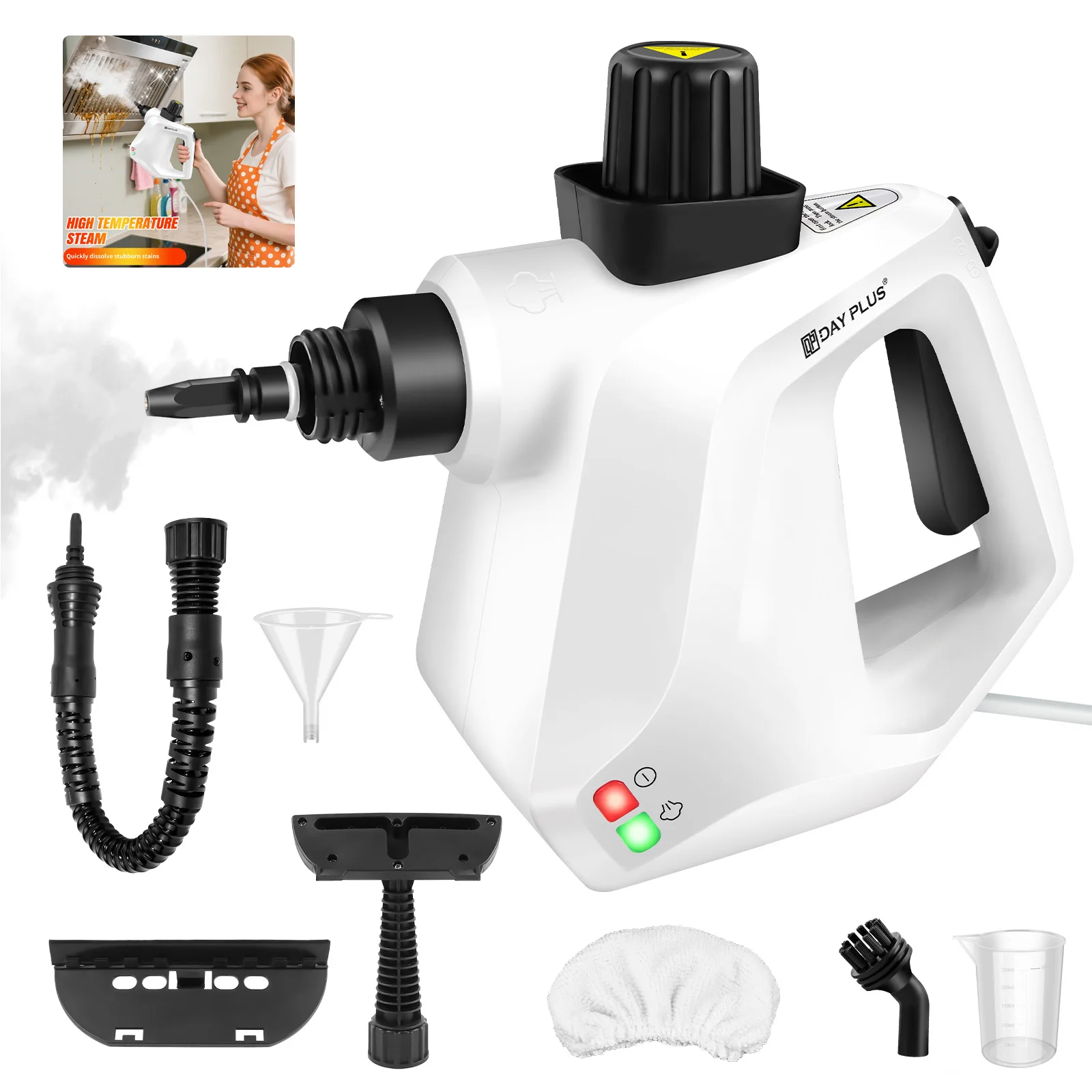 BRIEFNESS nettoyeur à vapeur à main stérilisation à haute température climatisation hotte de cuisine nettoyeur à vapeur maison/voiture 400ML