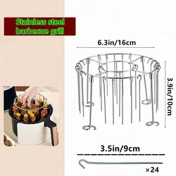10 - Piece Stainless Steel Cooking Skewer Set for Air Fryers and Grills (WHITE)