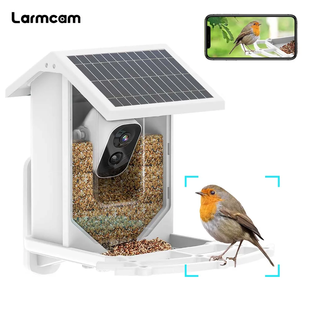 WiFi Bird Feeder Camera With Solar Panel Wireless Battery Video