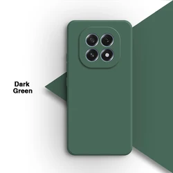 Luxury Shockproof Soft Liquid Silicone Phone Case - Solid Color Back Protective Cover in Candy Style for OPPO F29 (Dark Green)