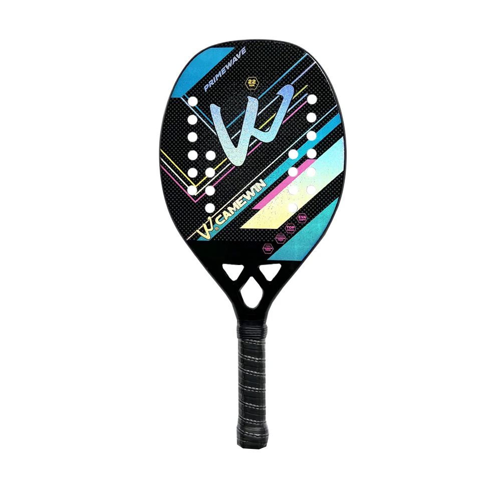 Professional 3K Carbon Fiber Beach Tennis Racket Men Women High Quality Rough Surface Racquet with Bag Cover