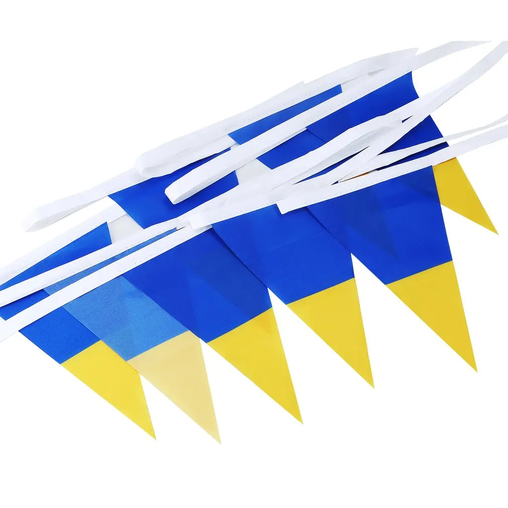 Textový řetězec standarta ukrajina trojúhelníkové textový řetězec standarta ukrajina trojúhelníkové národní standarta prapor aktivita průvod slavnost dekorace 10M 15 strany