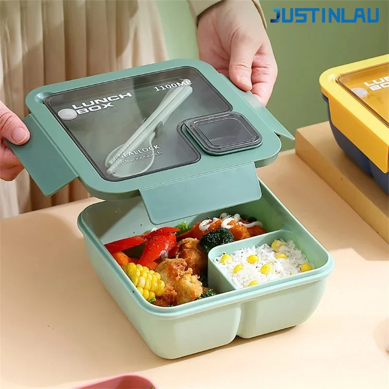Portable Leakproof Food Storage Container Bento Box for School Office