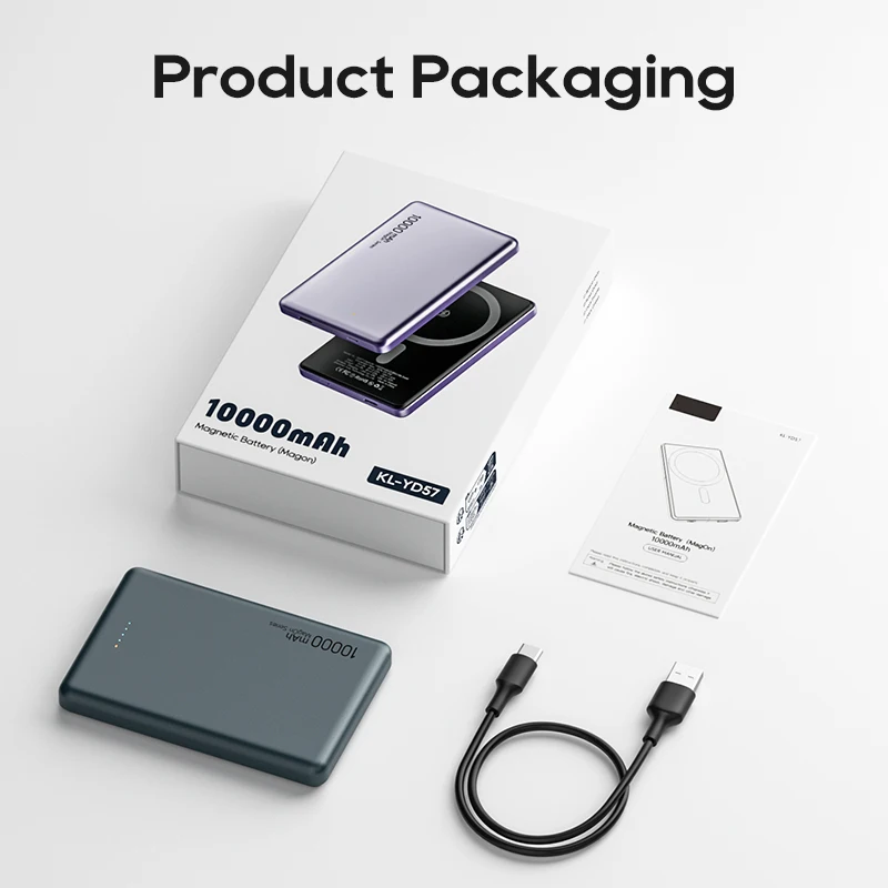 Power Bank Magnetico, Ultra Slim Powerbank Ricarica Rapida 20W PD con