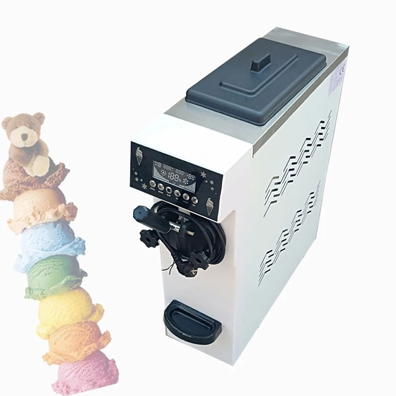 

High Quality Soft Ice Cream Machine Desktop Small Ice Cream Making Equipment 900W 12L/H Ice Cream Machine