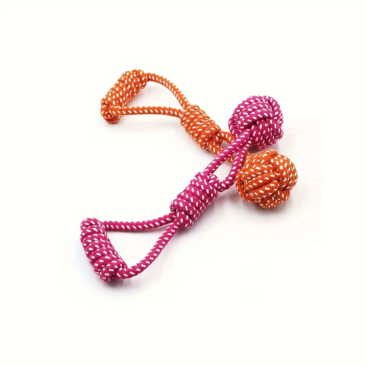 1pc Durable Dog Rope Toy with Ball - All-Breed Chew and Tug Plaything Random Color Selection 6