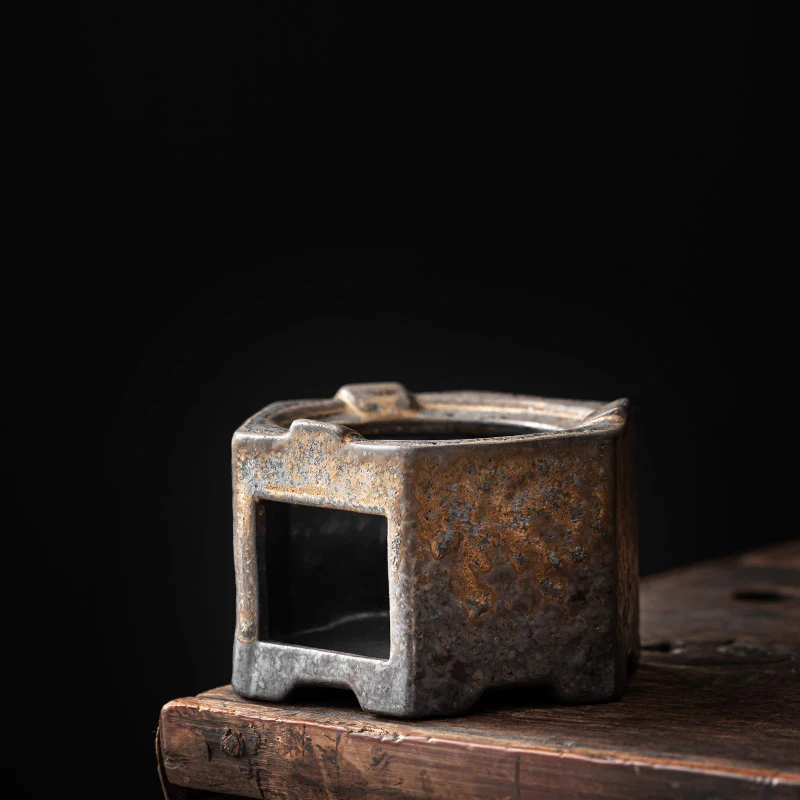 Vintage Tea Fire Stove Ceramic Stoneware Stoves Japanese Warmer Teaware Accessories Decoration Home Night Light Candle Heater