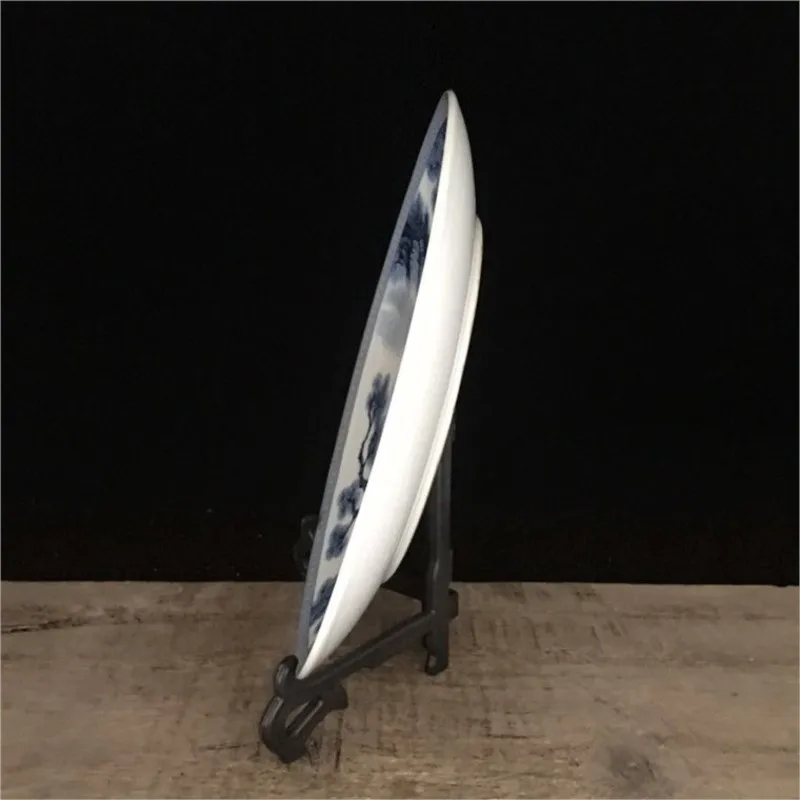 Blue And White Porcelain Pine Crane Porcelain Plate Antique Porcelain Feng Shui Home Decoration Decorative Plate Ornament ZF276 5