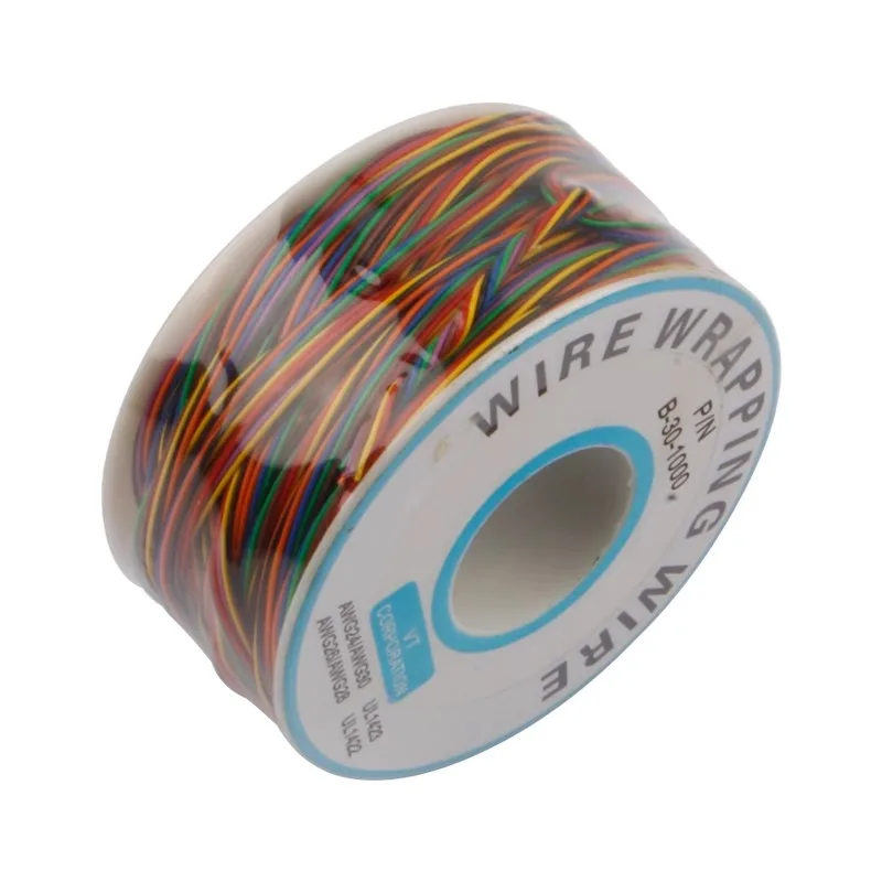 250 미터 AWG30 포장 와이어 단일 가닥 구리 케이블 Ok 와이어 노트북 마더 보드 PCB 솔더 용 전기 와이어