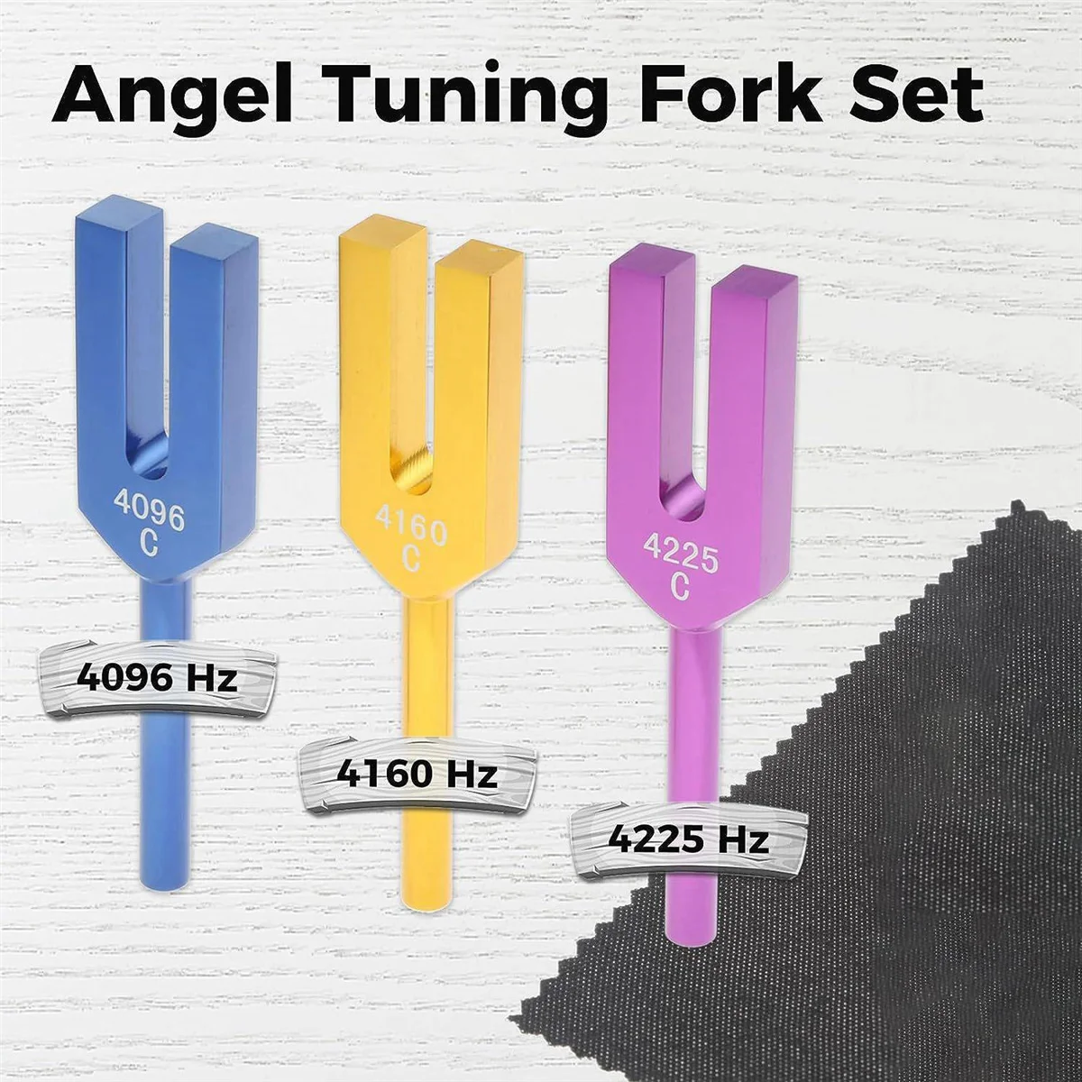 Tuning Forks Set 4096 Hz 4160 Hz 4225 Hz Tuning Forks Set for Sound Healing, Musical Instrument 4