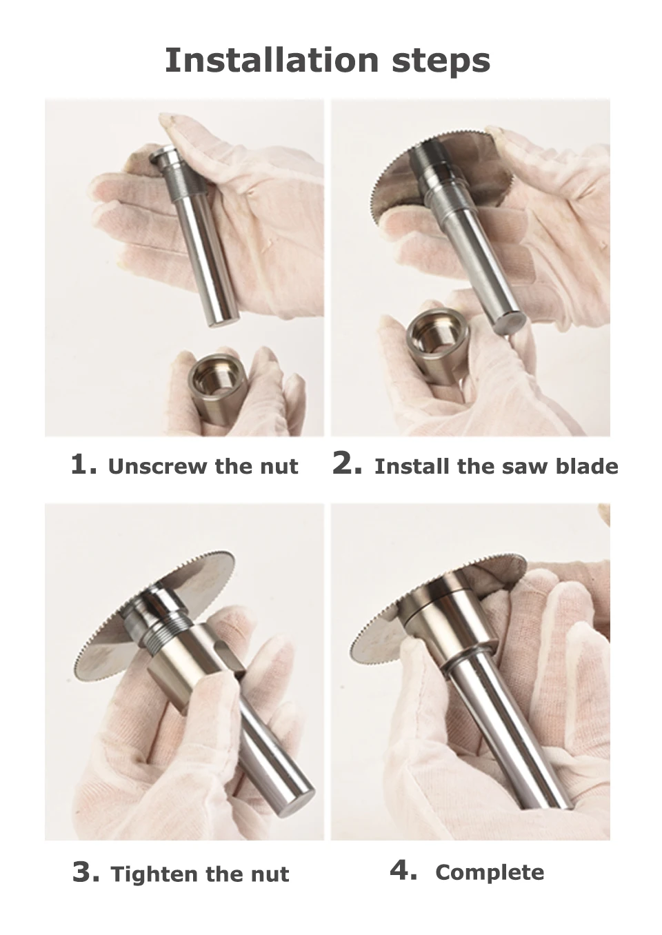 YZH Kreissägeblatt Fräsen Schneidwerkzeug CNC Durchmesser 40 50 60 63 70 75 80 90 100 110 125 mm für Metall Stahl – Detail 9