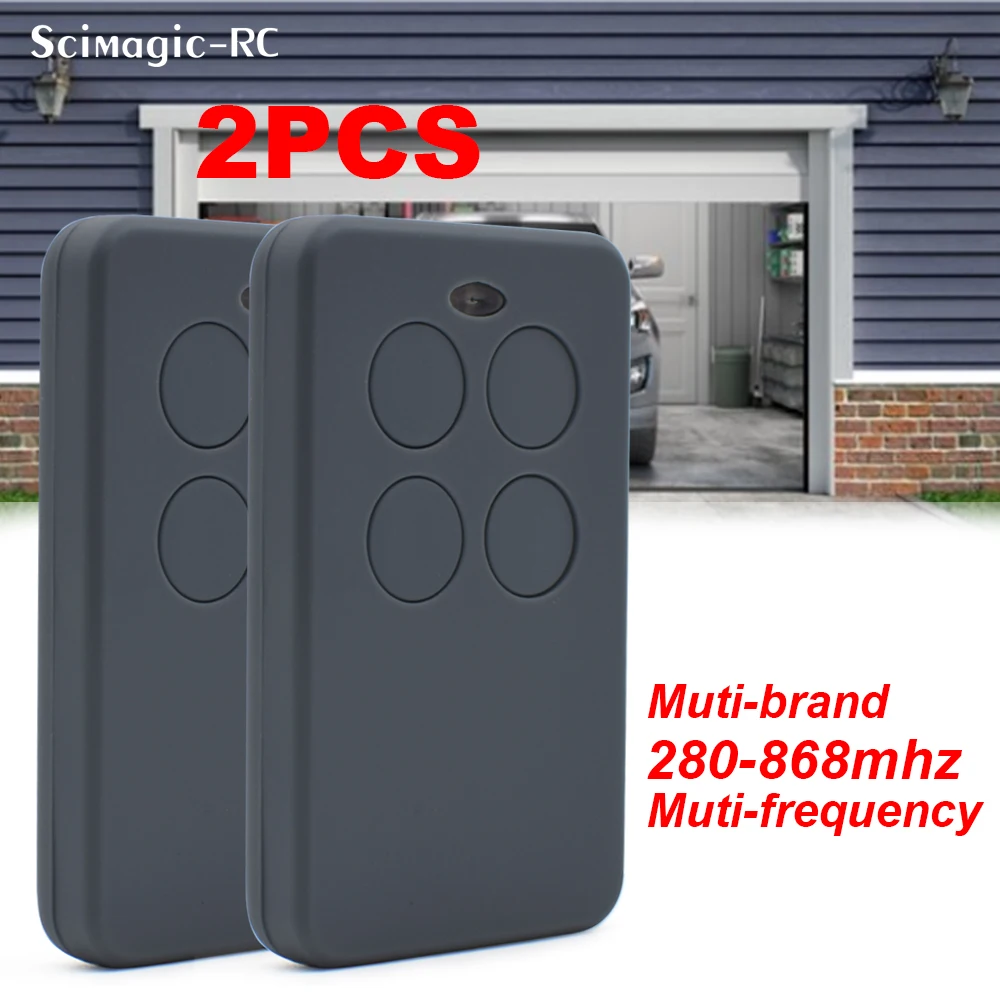 2X Garage Door Gate Remote Control Multifrequency 280 868mhz Controller