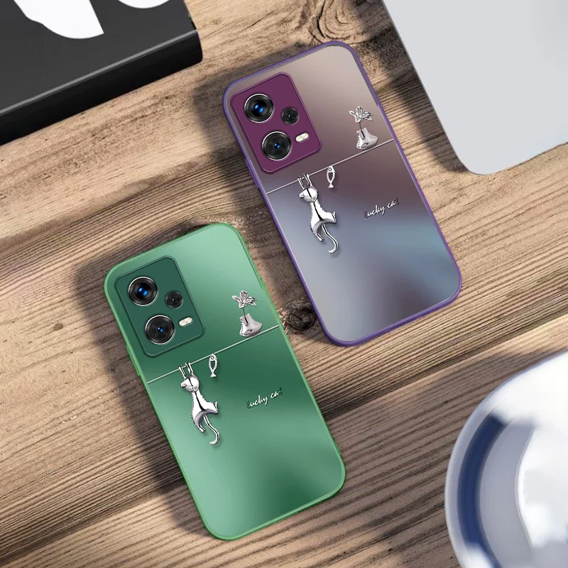 Dark Purple Catfish Tempered Glass Phone Case