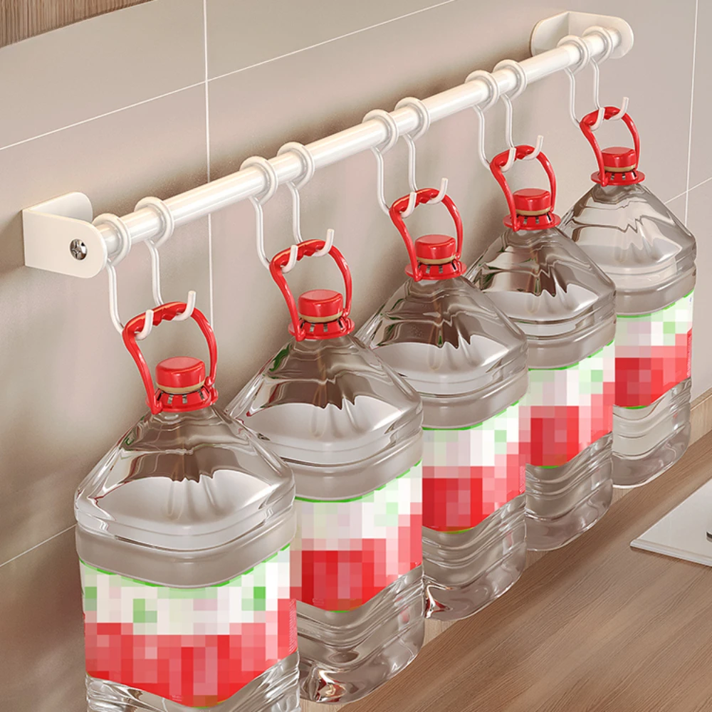 Kitchen Utensil Rack Pots and Pans Hanging Rack, Wall Mounted Stainless Steel Lid Cooking Utensil Hanger Sliding Hooks for Spoon 3