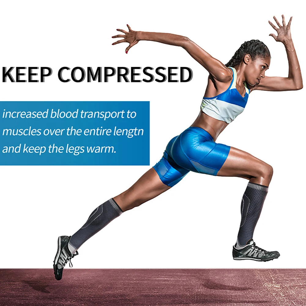1Pcs Women Men Compression Calf Sleeve Support Suitable For Running Basketball Protection Calf Ankle Socks Open Toe Calf Socks