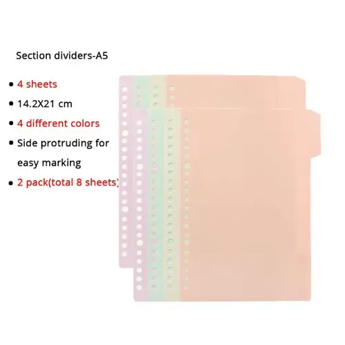 A4/B5/A5 Loose Leaf Refill Binder Notebook Blank/Line/Grid/Cornell Replacable Metal Ring Office&School Supplies Stationery - Image 7