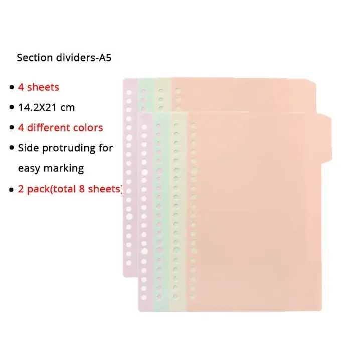 A4/B5/A5 Loose Leaf Refill Binder Notebook Blank/Line/Grid/Cornell Replacable Metal Ring Office&School Supplies Stationery - Image 7