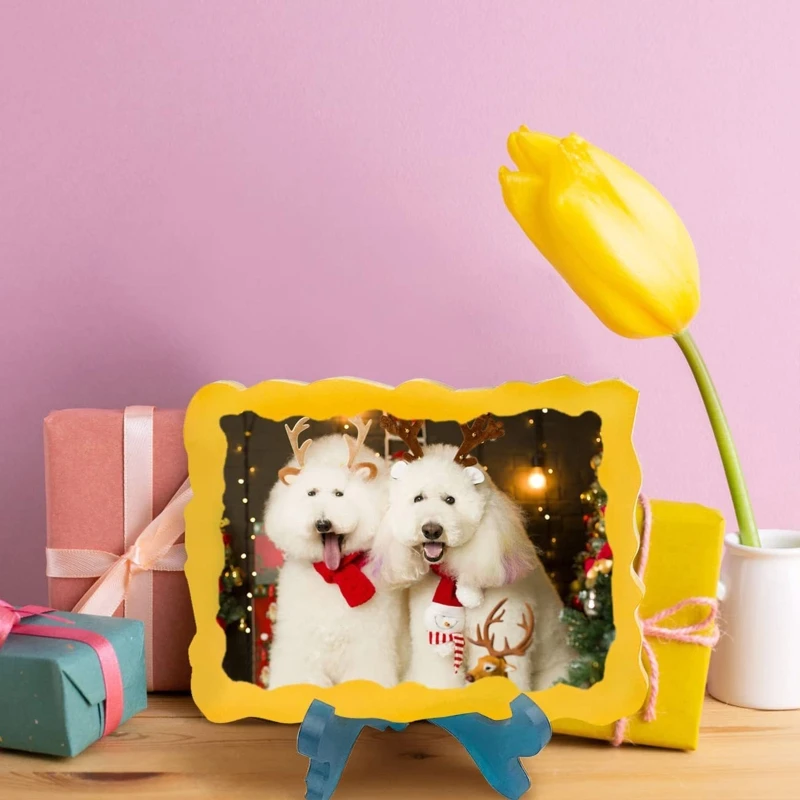 Y4QE Photo Frame Resin Silicone Mold Rectangle & Oval Epoxy Casting Mould Jewelry Making Tools for DIY Craft Home Decoration