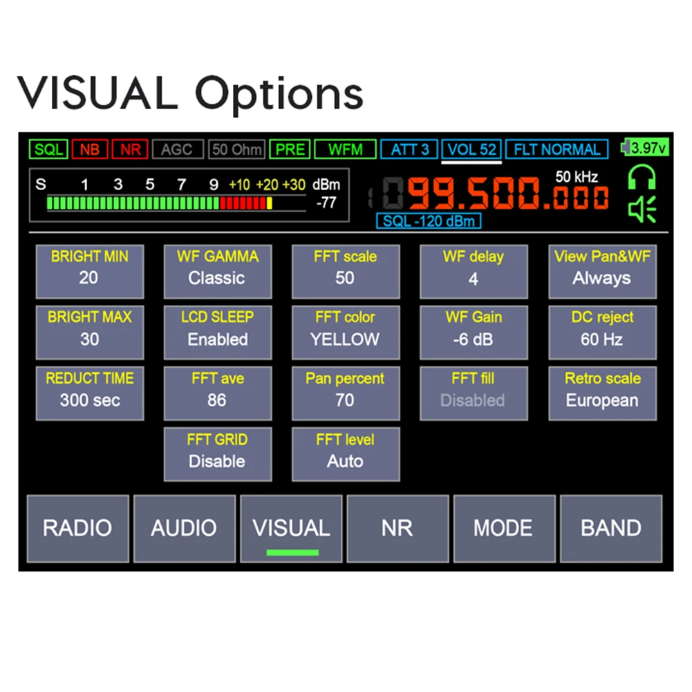 새로운 펌웨어 2.30 2세대 DSP2 SDR 말라카이트 라디오 수신기 10kHz-380MHz 404MHz-2GHz 스테레오 라디오 조정 가능한 필터