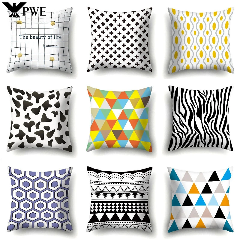 

Simple Geometric Digital Print Pillowcase Car Sofa Seat Cushion Cover Living Room Bed Decorative Pillowcase
