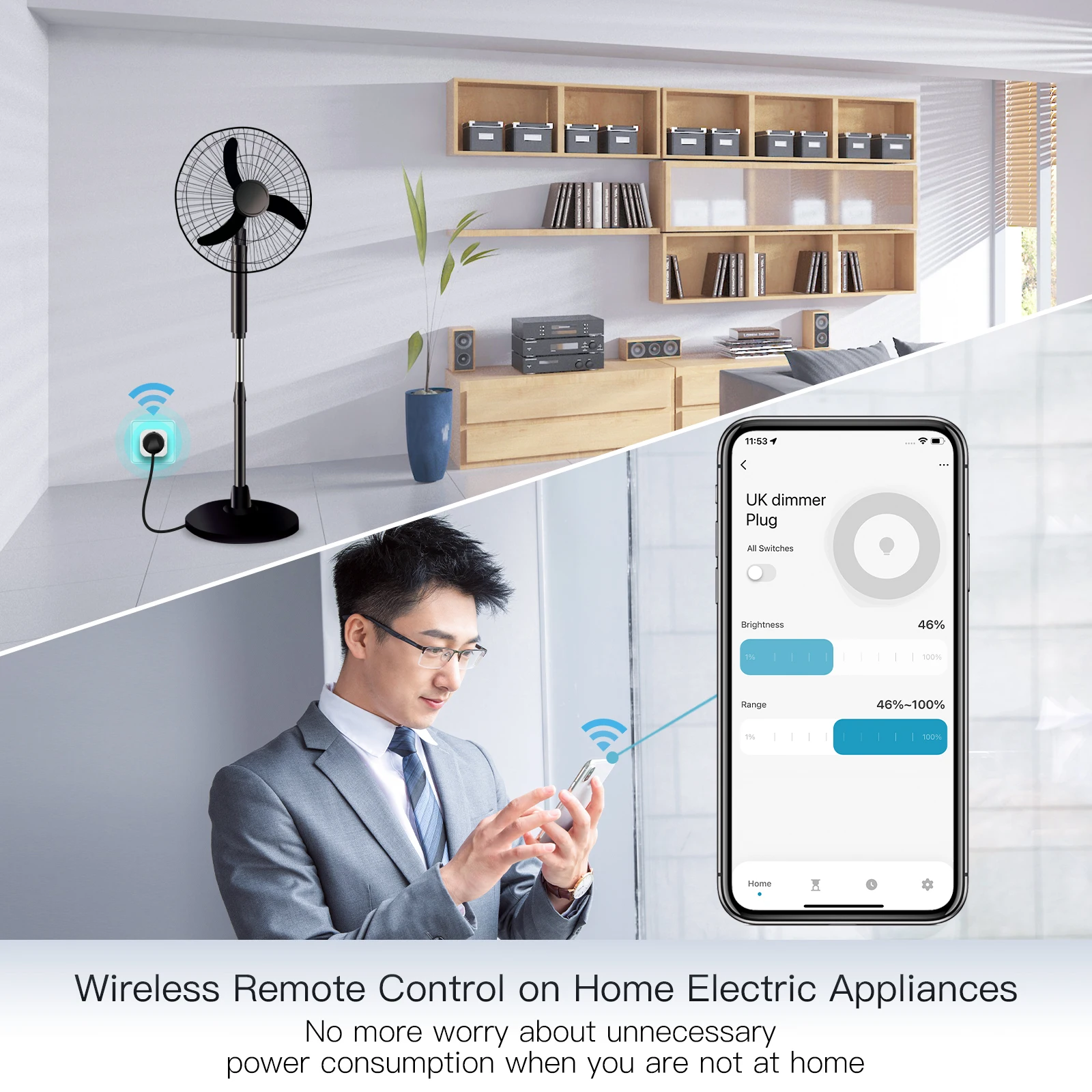 Brilho, Aplicativo Tuya Smart Life, Controle de